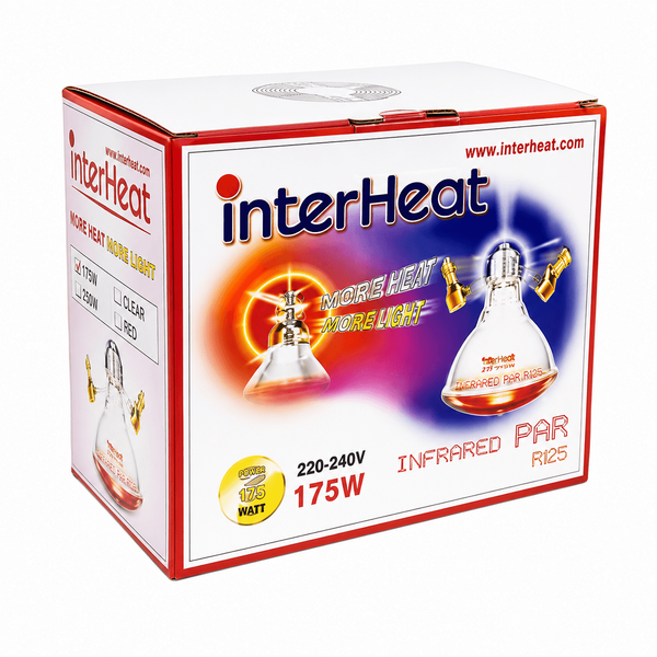 Лампа інфрачервона для обігріву поросят 175W InterHeat 1049 фото